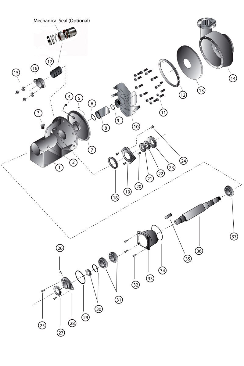 centrifugal pump diagram drawing