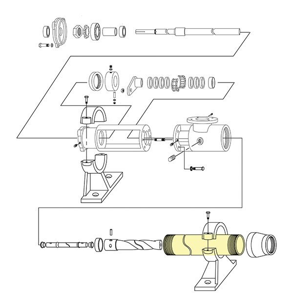 Pompe D'aspiration Tarby 3TL6 CDQ 400-32 - OD 101.6mm, Filetage 3 1/2 NPT, Neuf Pour Installation Industrielle
