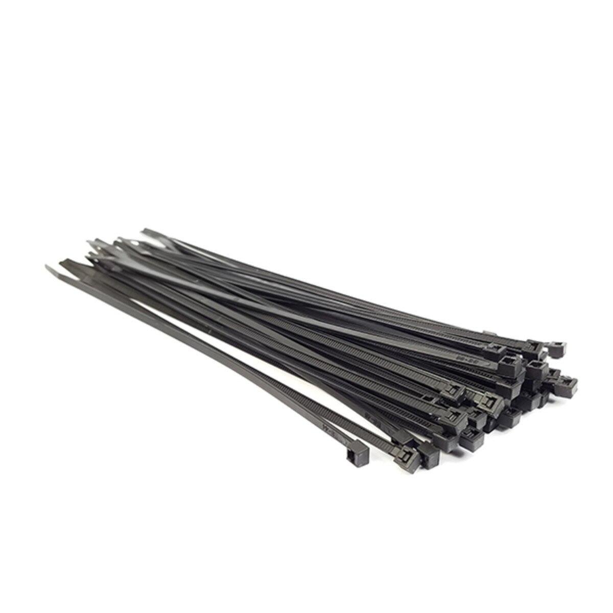 14" Cable Tie UV Black 100 Pack