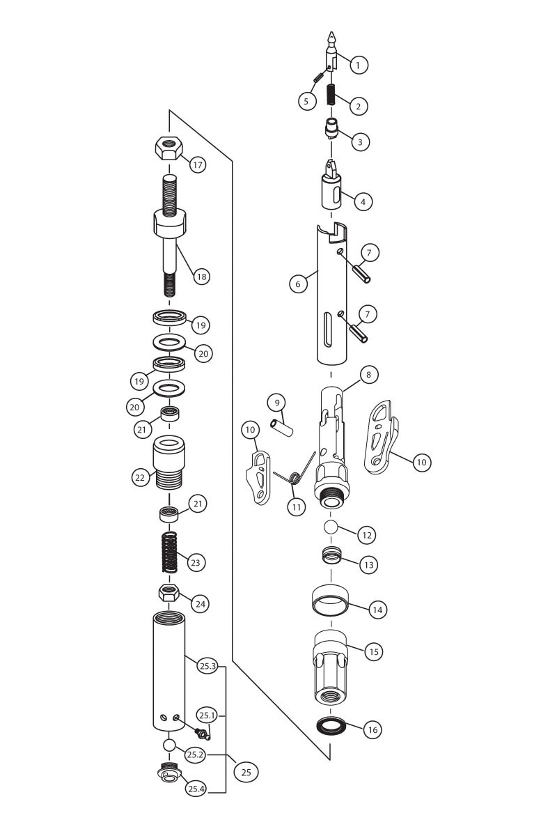 BWL V-Latch Head Assembly